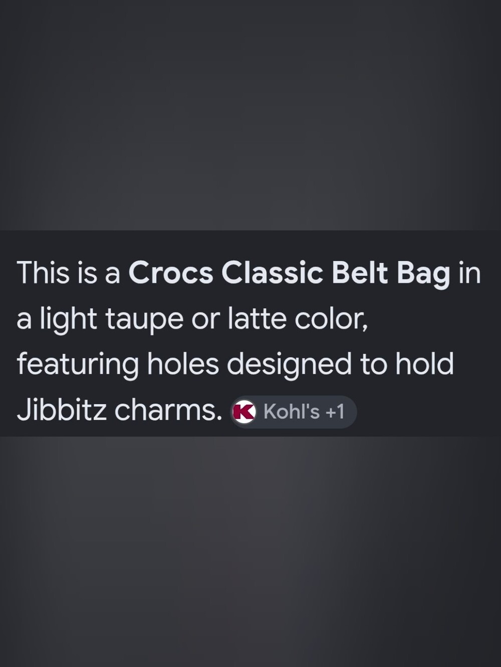 CROCS Taupe Crosstown Crossbody Bag with Logo Strap - Picture 2 of 3